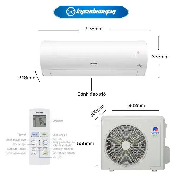 Điều Hòa Gree 1 Chiều 18000BTU COSMO18CN